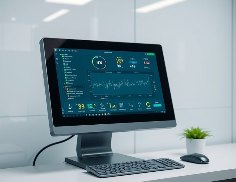 Equipo de desarrollo trabajando en el software del terminal